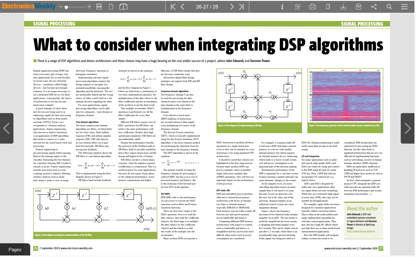 What To Consider When Integrating DSP Algorithms